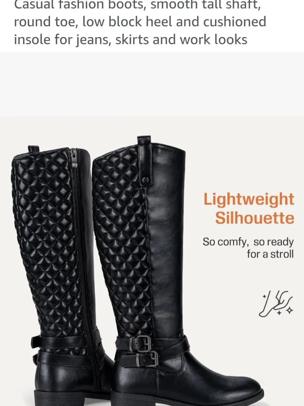 Vepose Black Over-the-Knee Riding Boots